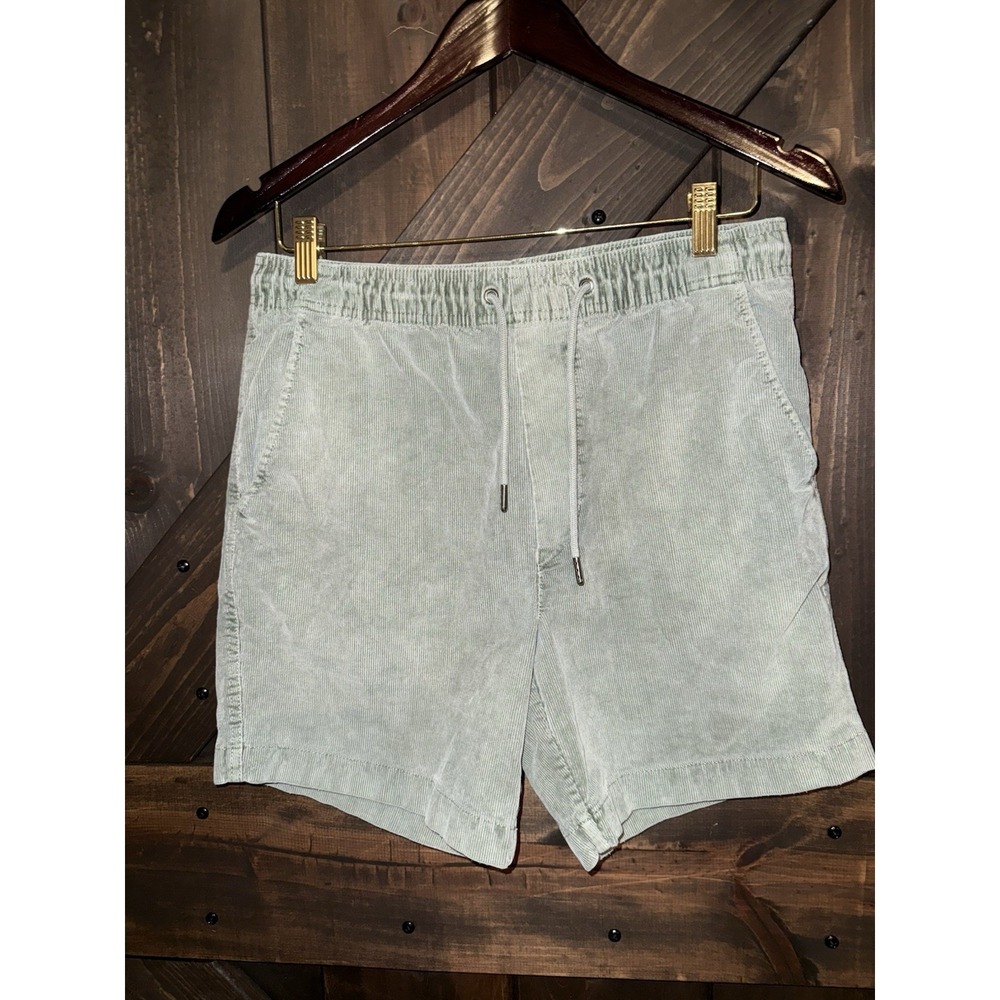American Eagle Men's Small 6" Flex Drawstring Corduroy‎ Shorts Olive Green